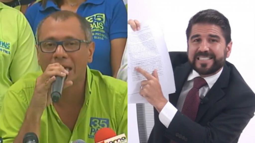 Jorge Glas responde a las acusaciones de corrupción de Dalo Bucaram