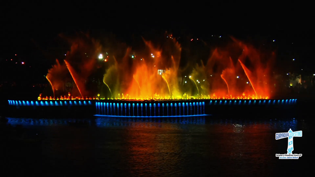 Conociendo el Malecón del Estero Salado, Plaza de los Mariscos, Fuente Monumental de Aguas Danzantes