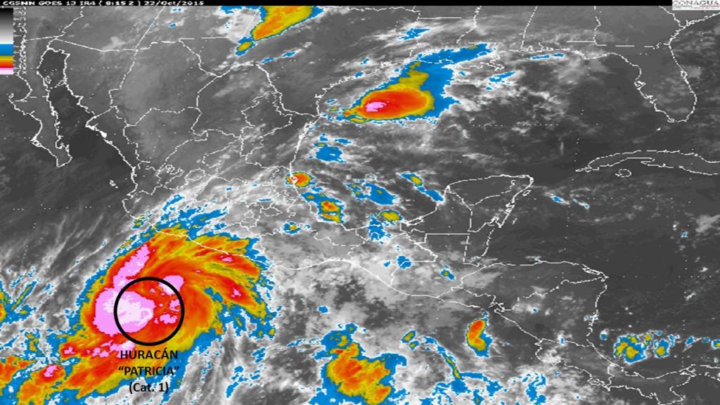 Tormenta Patricia llegaría a México como un huracán de categoría 3