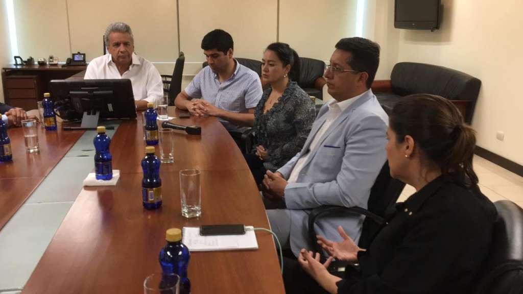Moreno se reúne con todos los poderes del Estado en Guayaquil