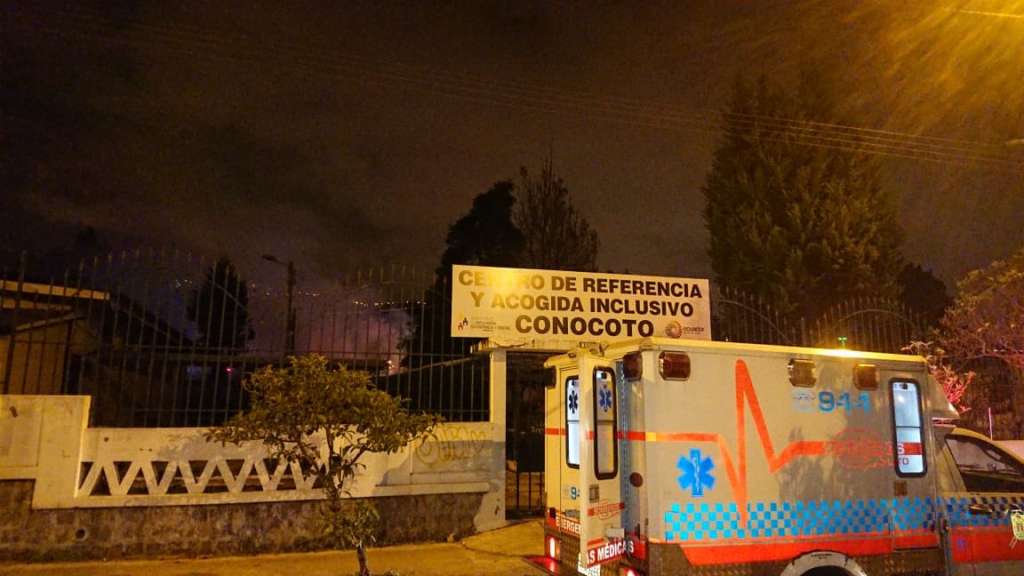 Un herido tras incendio en casa hogar del MIES en Quito