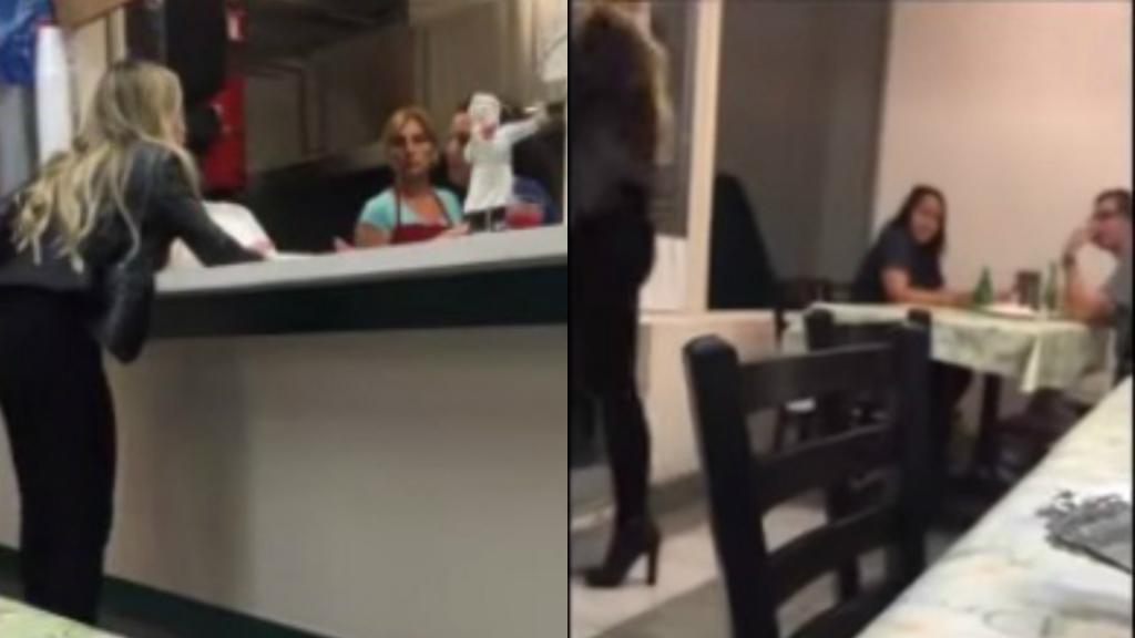(VIDEO) Clienta enfurecida le gritó a una empleada y luego se golpeó