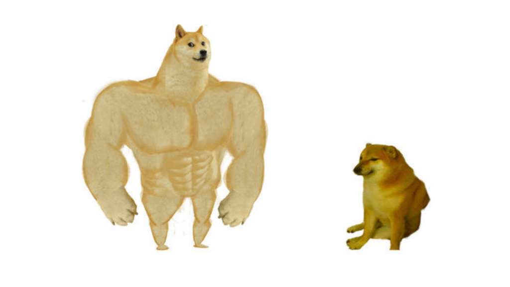 Cómo se originó el meme del perro grande y uno pequeño