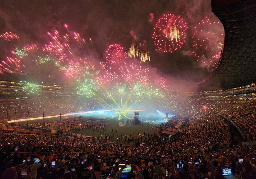 Estadio Monumental en la pasada Noche Amarilla.