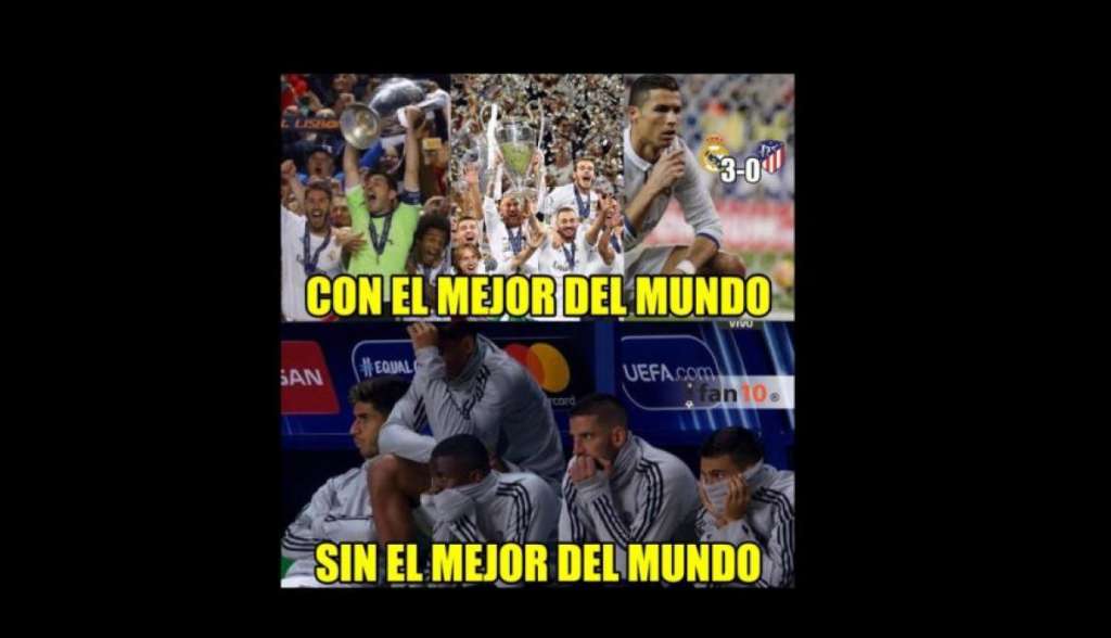 Cristiano es el protagonista de los memes de la Supercopa Europea