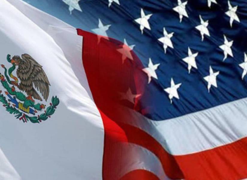 Las banderas de México y Estados Unidos