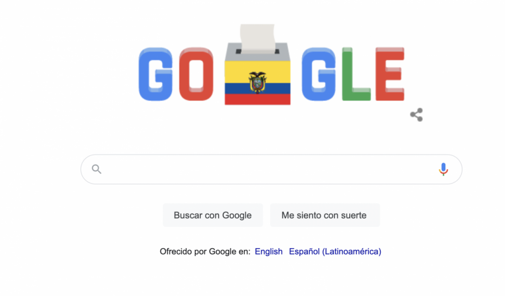 Google crea &#039;doodle&#039; sobre elecciones de Ecuador