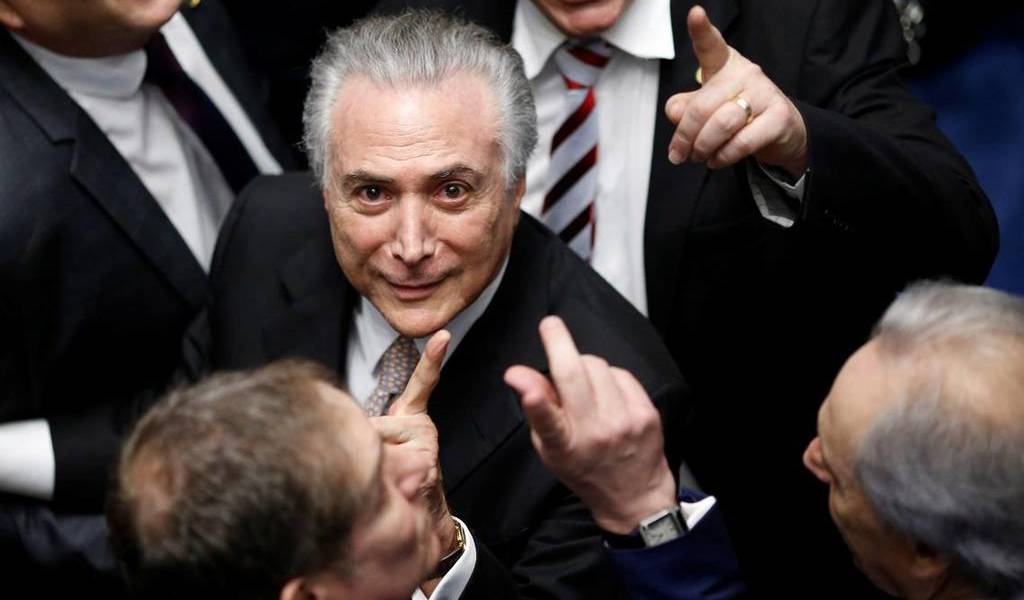Popularidad de presidente Temer se desploma al 5% en Brasil, según sondeo