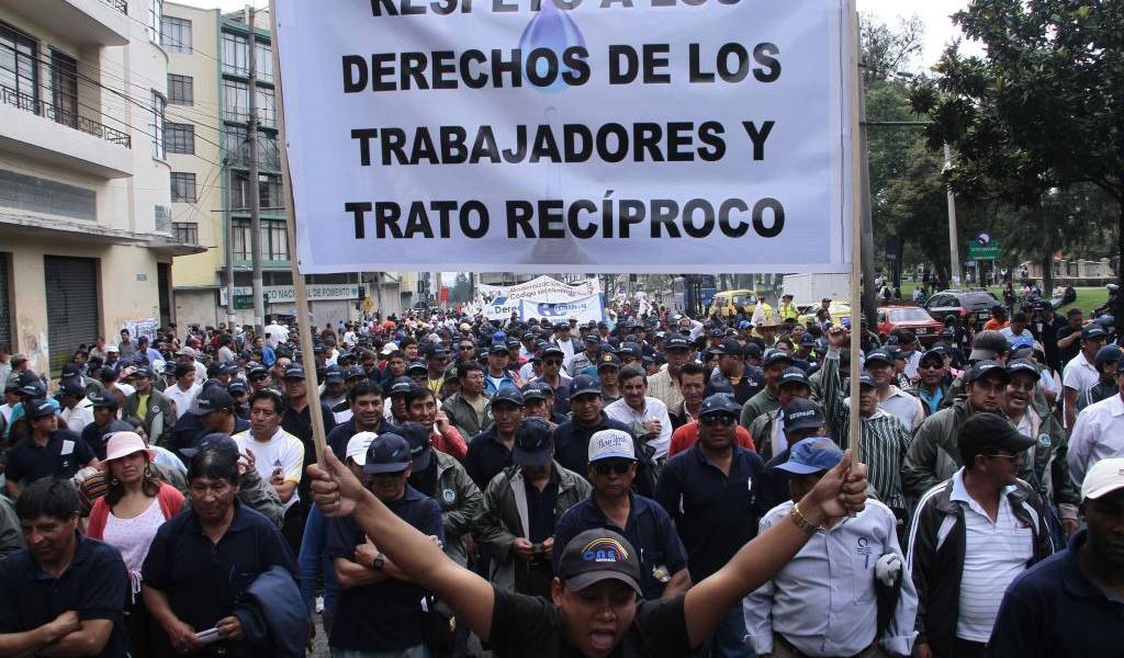 Conflicto de ideas en marchas por el Día del Trabajo en Quito