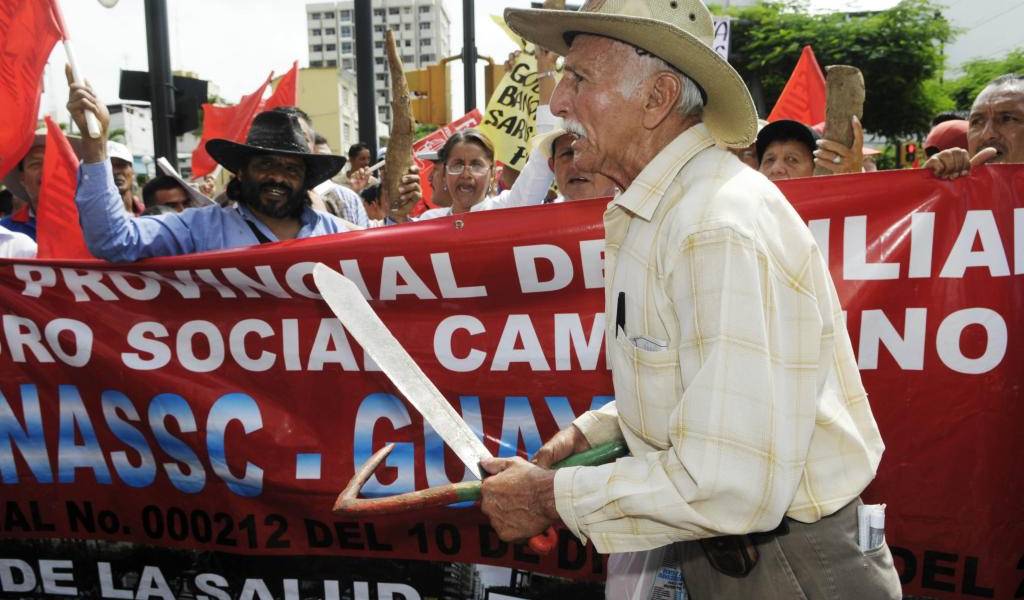 Marchas del Seguro campesino fueron pacíficas, pero con pedidos firmes