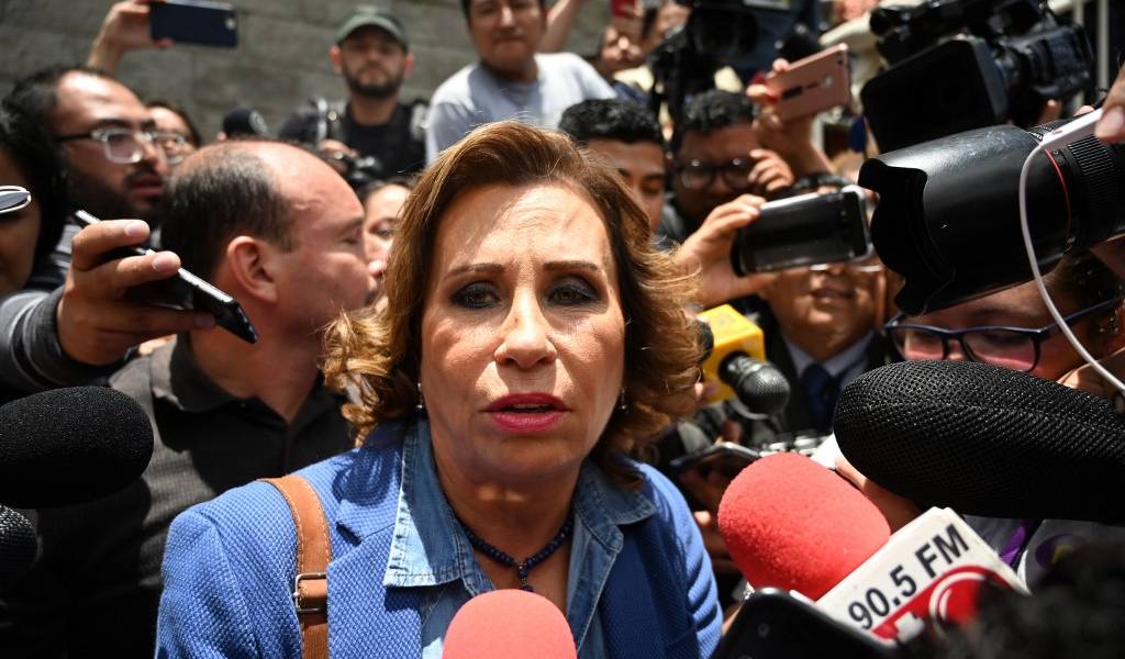 Momento del arresto de la ex primera dama de Guatemala