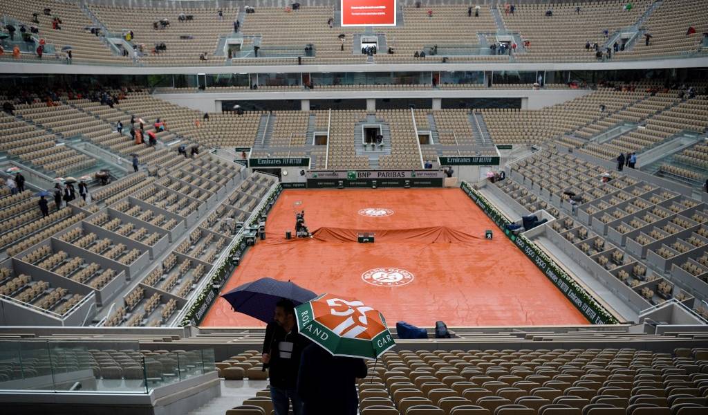 Jornada de Roland Garros se suspende por lluvia