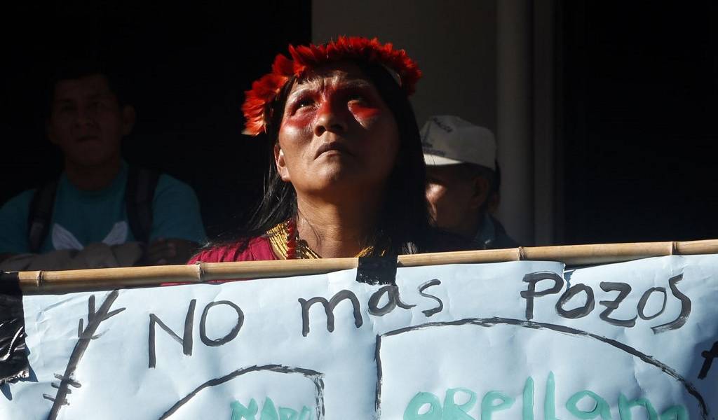 Waoranis protestan contra extracción petrolera
