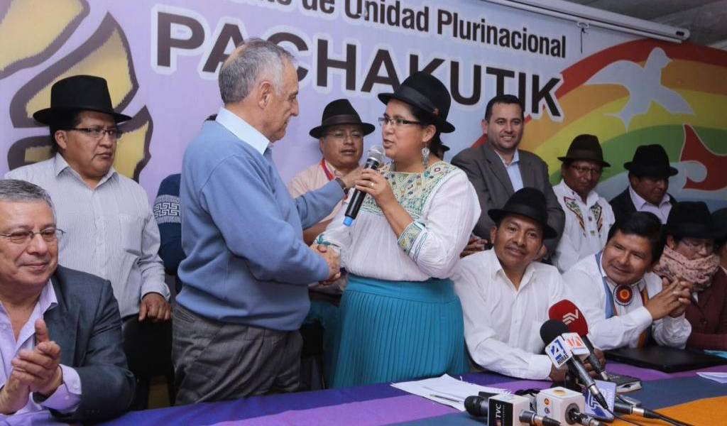 Pachakutik desiste de candidatura de Tibán y respalda a Moncayo