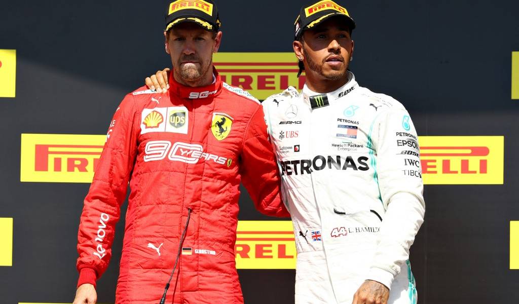 Vettel llega primero, pero gana Hamilton gracias a una sanción