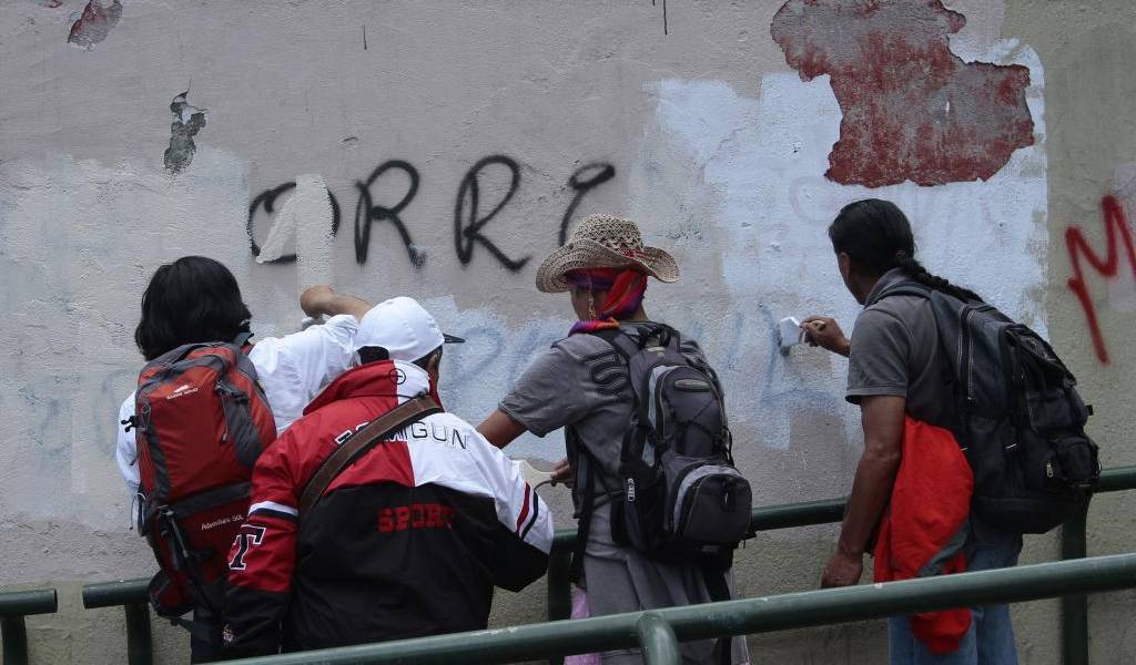 La Conaie limpia las calles de Quito y alista marcha