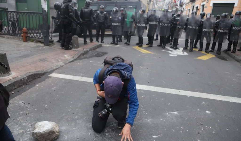 Incidentes contra periodistas durante paro de transporte