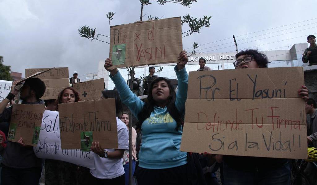 Yasunidos insiste en explicaciones al CNE sobre rechazo de firmas