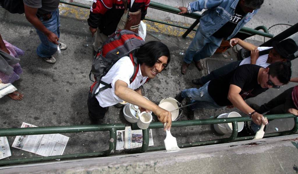 La Conaie limpia las calles de Quito y alista marcha
