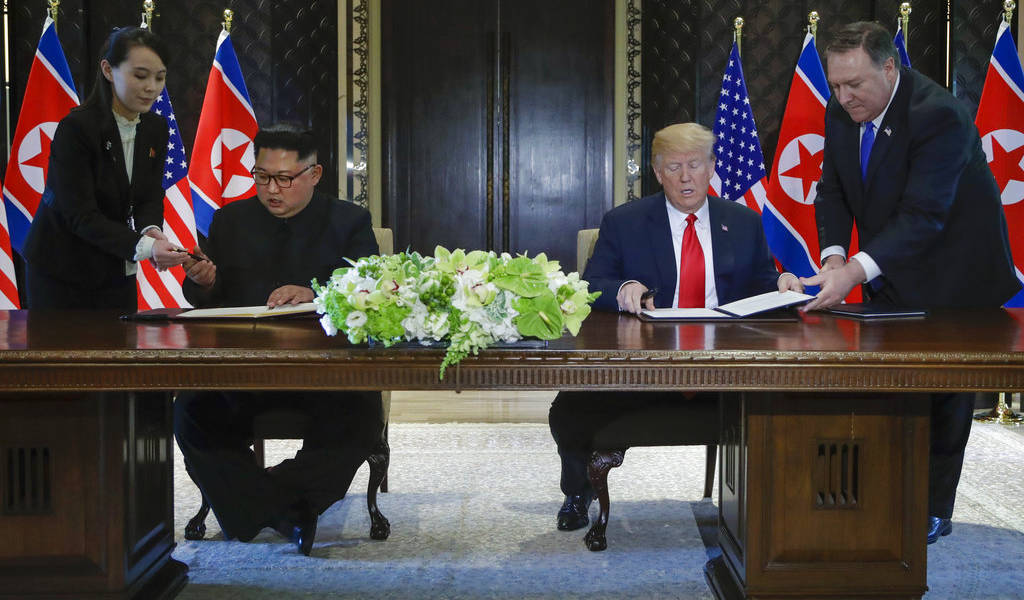 Kim se compromete a desnuclearizar la península coreana en cumbre con Trump