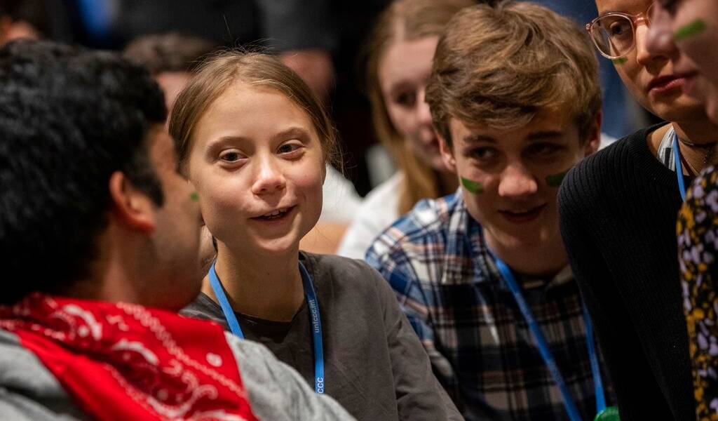Greta Thunberg se une a activistas por el clima en Madrid