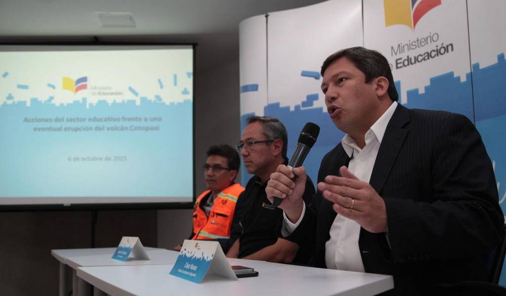 112 instituciones educativas serán evacuadas en caso de alerta naranja por Cotopaxi