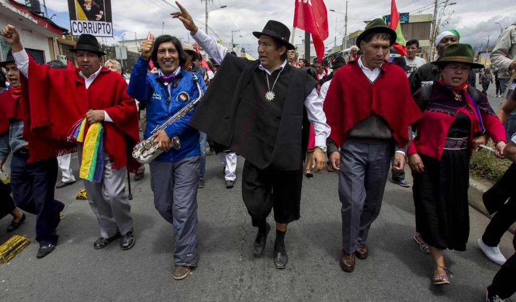 Marcha indígena entra en la recta final hacia Quito