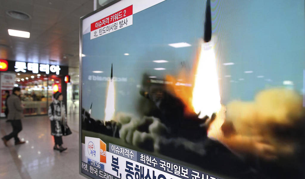 Corea del Norte disparó tres misiles balísticos de corto alcance en el mar de Japón