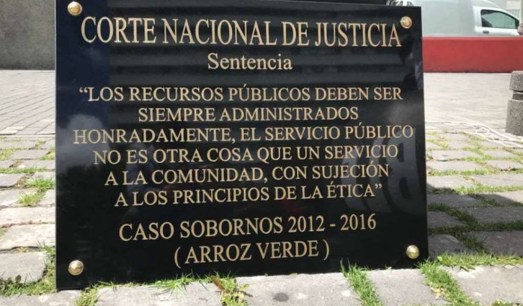 Placa de caso Sobornos se colocará este lunes 21 de diciembre en Carondelet