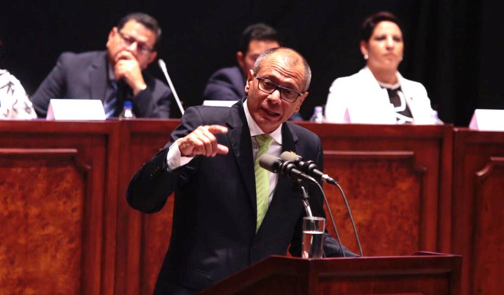 Incidentes durante exposición de vicepresidente Jorge Glas en la Asamblea