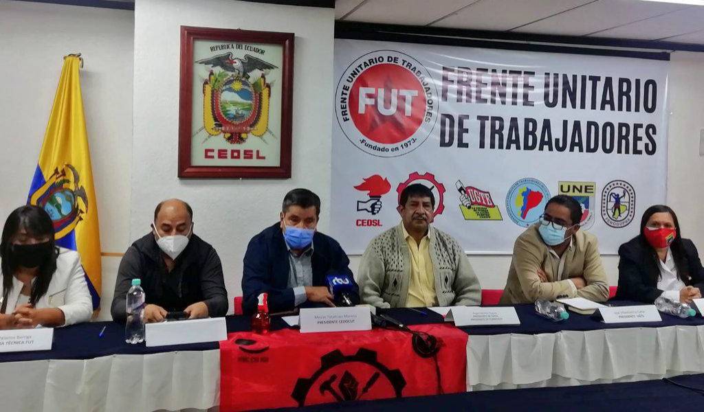 Organizaciones sindicales convocan a una movilización nacional para el próximo 15 de septiembre
