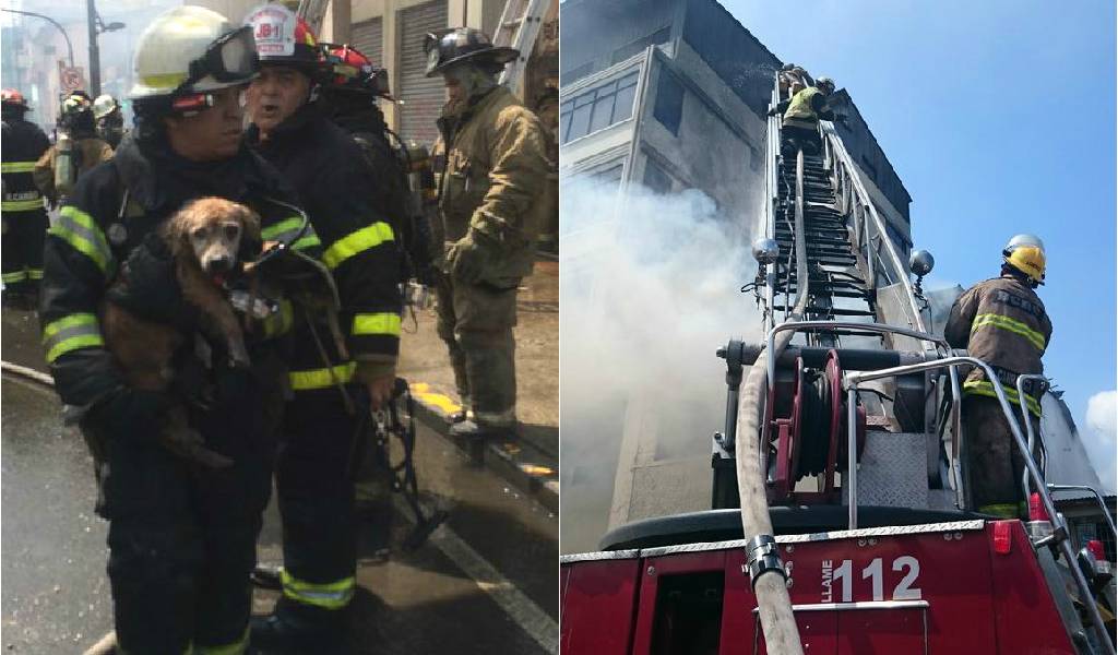 Incendio en el centro de Guayaquil fue atendido y controlado