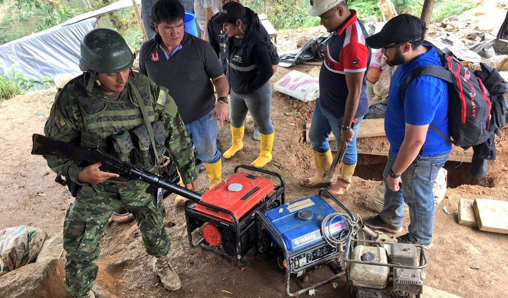 Identifican zonas ilegales de minería en Ponce Enríquez