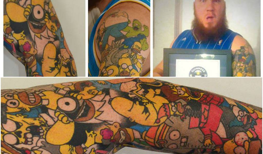 Un fanático de Los Simpsons llegó al récord Guinness