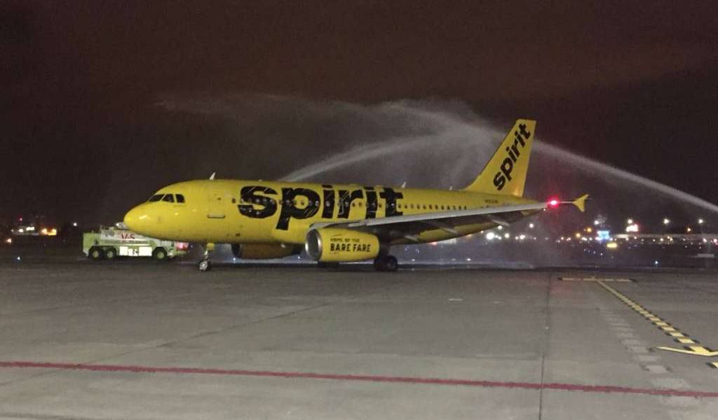 Arriba en Guayaquil primer vuelo de Spirit Airlines