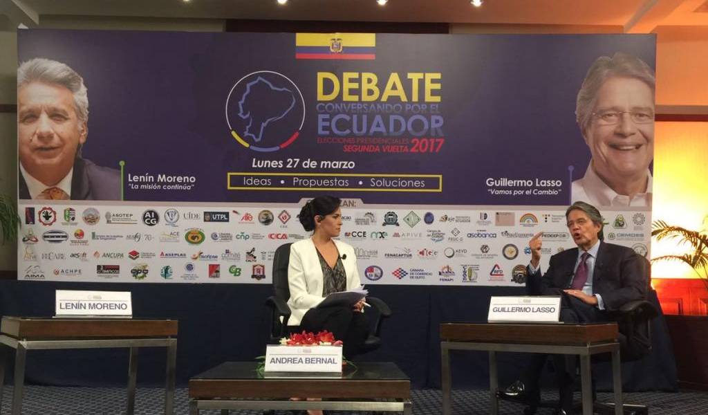 Debate presidencial no se realizó por la ausencia del candidato Lenín Moreno