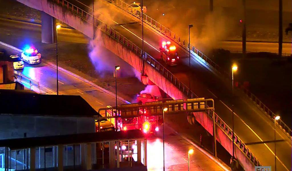 3 heridos tras incendio vehicular en el norte de Guayaquil