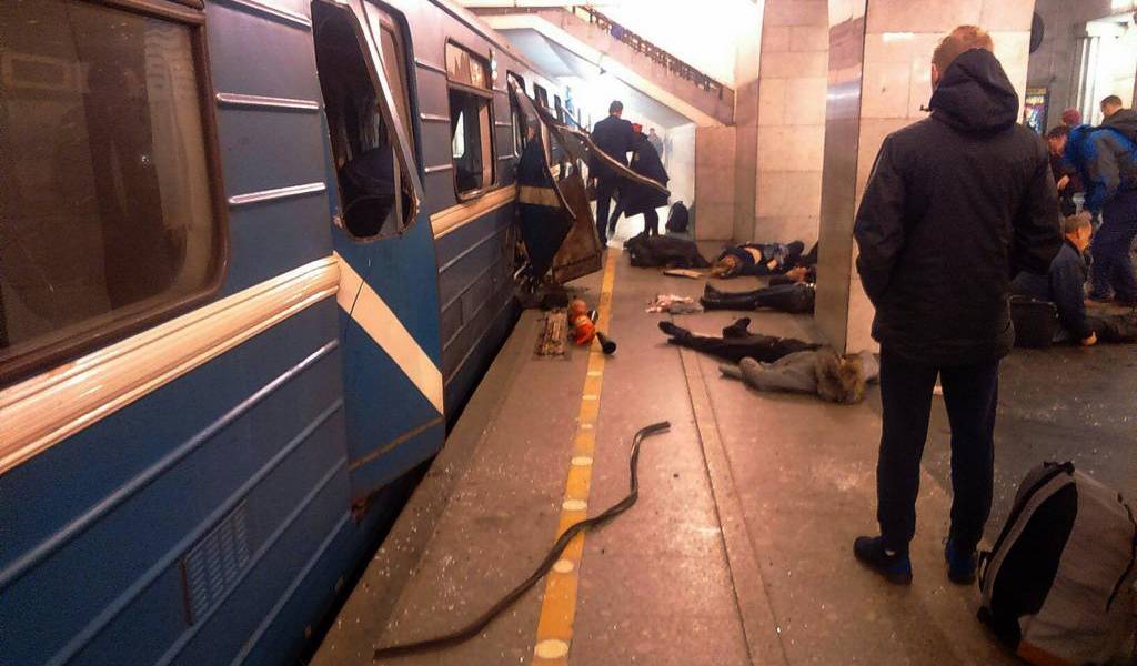 Suman 11 muertos por explosión en San Petersburgo, Rusia