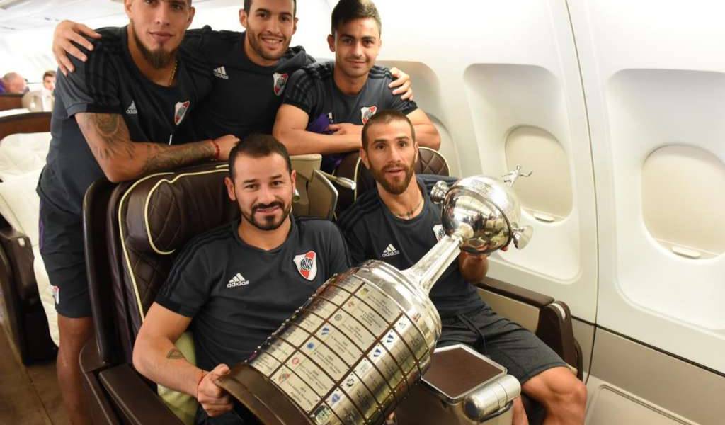 River Plate llegó a Argentina para celebrar la Copa Libertadores