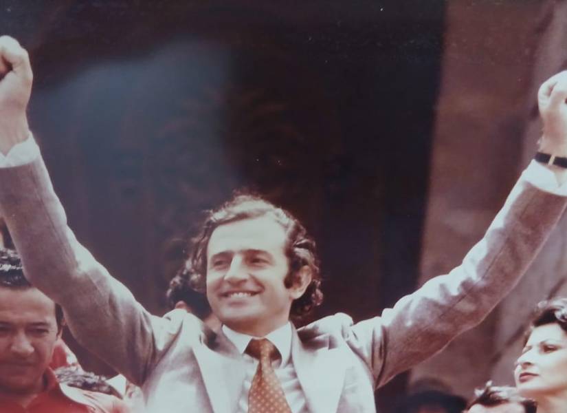 Rodrigo Borja en las campañas políticas de su juventud.