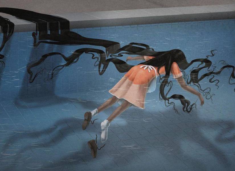 Ilustración de la película Los Ahogados.