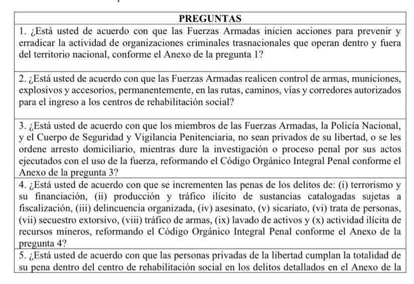 Estas son las once preguntas que envió Daniel Noboa a la Corte Constitucional.