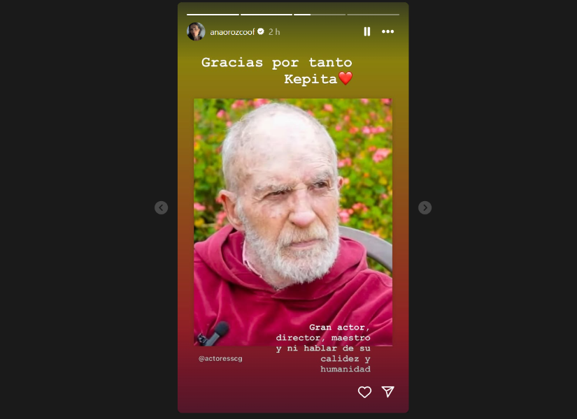 Mensaje de despedida de Ana María Orozco.