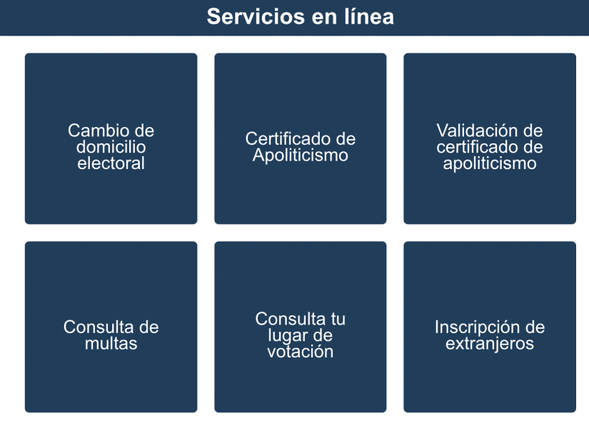 Estos son los servicios en línea que puede realizar en el CNE.