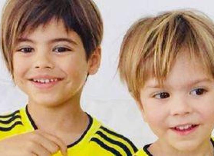 Imagen de archivo de los hijos de ambas celebridades, Shakira y Gerard Piqué.