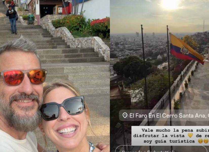 Flor Bertotti recorrió Guayaquil horas antes del concierto.