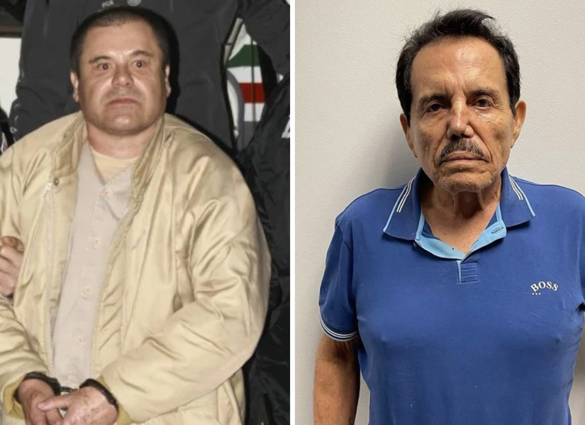 Fotografía de Joaquín Guzmán (izquierda) e Ismael Zambada (derecha).