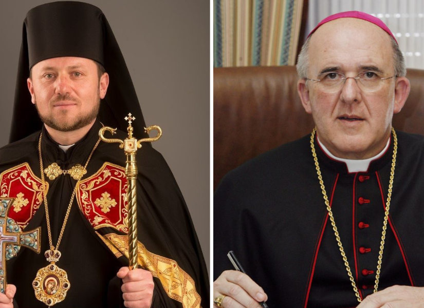 Mykola Bychok, con 45 años y Carlos Osoro, con 79 años y 11 meses, los presentes en el cónclave.