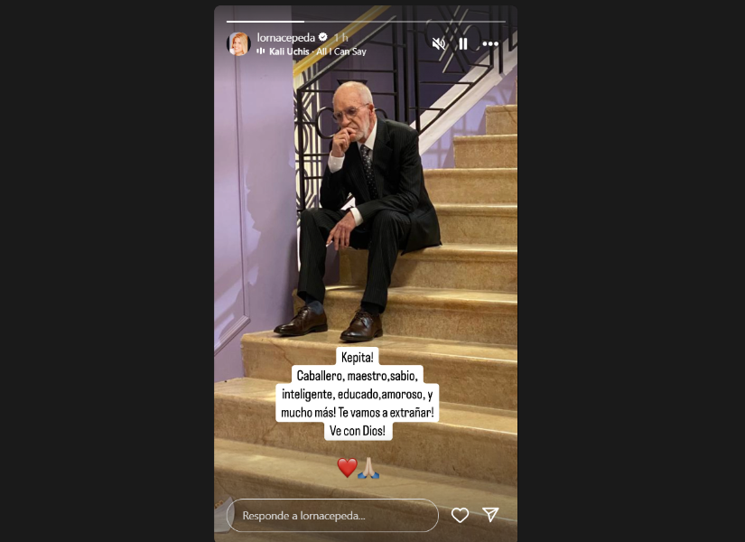 Mensaje de Lorna Cepeda sobre Kepa Amuchastegui.