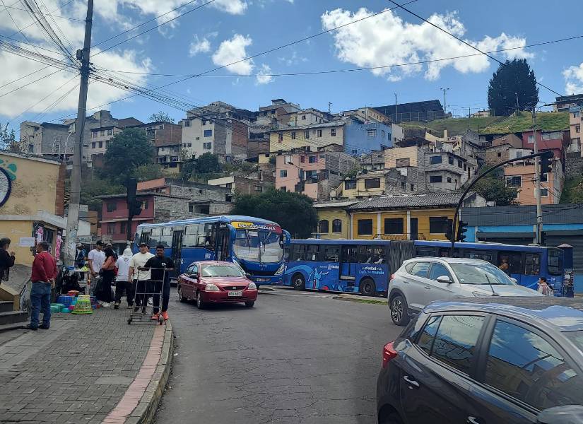 El incidente se dio en La Marín, en el Centro Histórico de Quito.